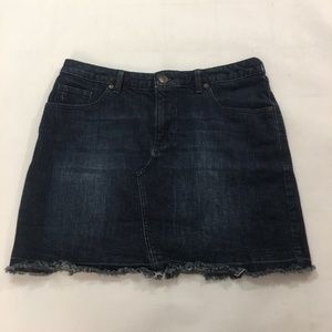 White Stuff Designer Denim Skirt with Natural Edge